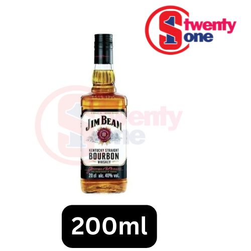 Jim Beam Bourbon Whiskey, 20 cl alc40% vol -200ml