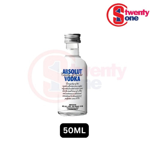 mini absolute vodka 50ml