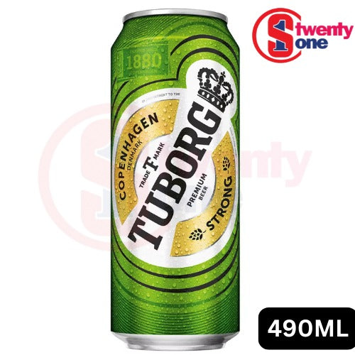 TUBORG STRONG PREMIUM BEER 490ML