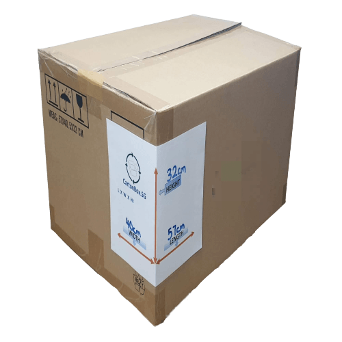 Mehow '32' Once Used Carton Box : 57x38x32cmH