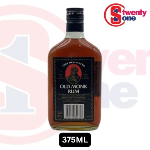 OLD MONK RUM (FLAT BOTTLE) 375ML