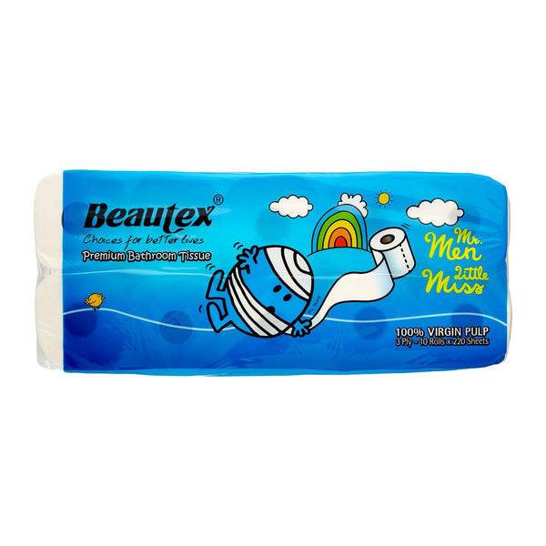 Beautex 3 Ply Soft Bathroom Tissues (10 Rolls x 220 Sheets)