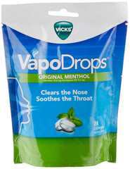 Vicks VapoDrops Cooling Peppermint 24 Lozenges