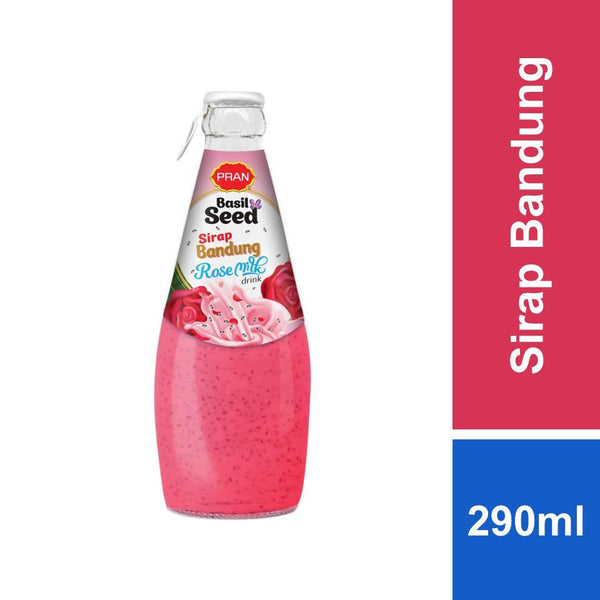 Pran Basil Seed Sirap Bandung Milk Drink 290ml