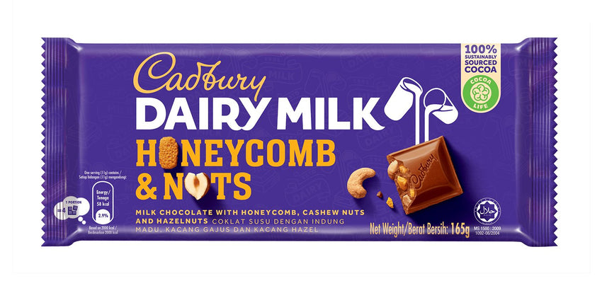 Cadbury Dairy Milk Honeycomb and Nuts 37g
