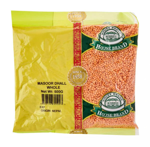 HOUSE BRAND MASOOR DAL WHOLE (500g)