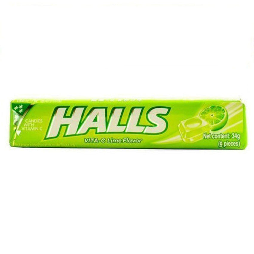 HALLS VITA-C LIME FLAVOURED CANDY STICK (34G)