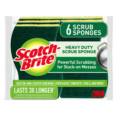 SCOTCH BRITE SCRUBBING SPONGE-6PCS (10CMX7CM)