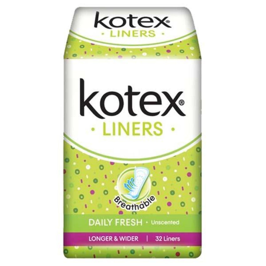 KOTEX LINERS LONGER &WIDER -32 LINERS