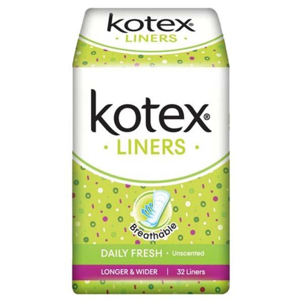 KOTEX LINERS LONGER &WIDER -32 LINERS