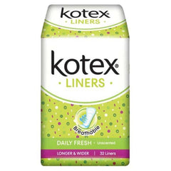 KOTEX LINERS LONGER &WIDER -32 LINERS