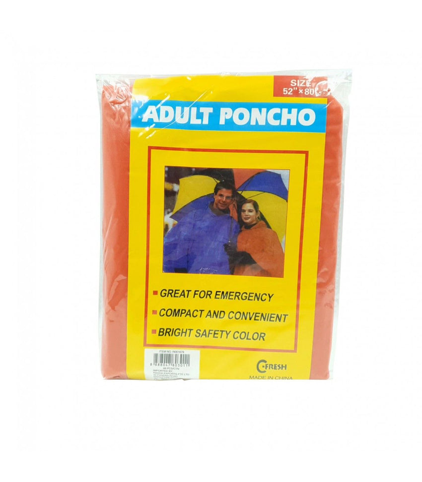 PONCHO ADULD ONE SIZE FITS ALL/ RAIN COAT