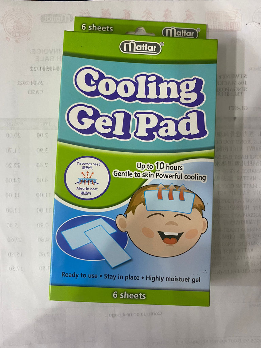 MATTAR COOLING GEL PAD - 6 SHEETS