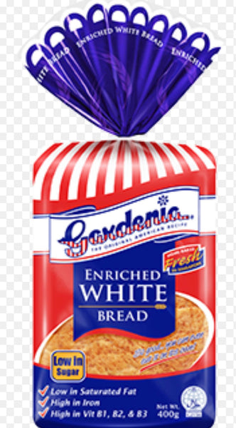 Gardenia Enriched White Bread 400G Low In Sugar
