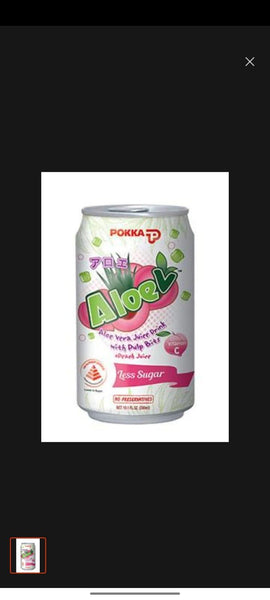 POKKA ALOE VERA DRINK PEACH LESS SUGAR-300ML
