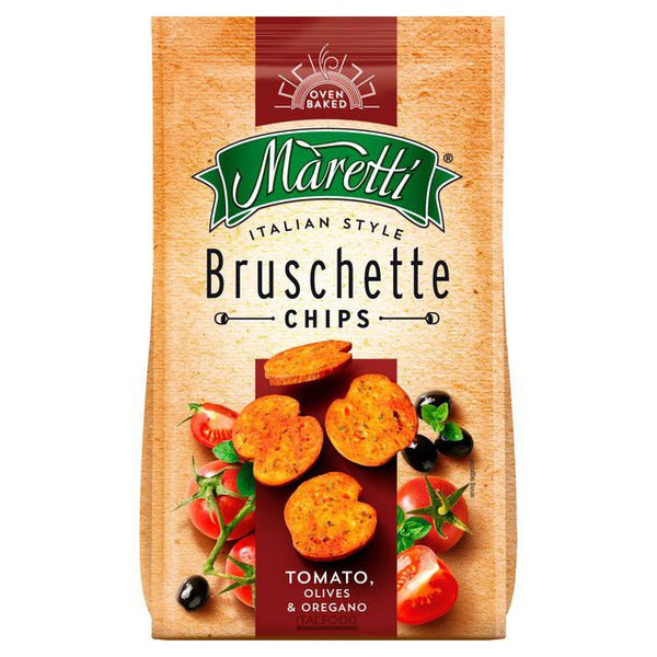 Maretti Oven Baked Bruschette Chips- Tomato Olive & Oregano- 70g